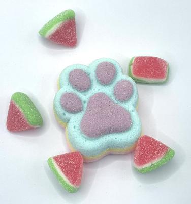 Sweetie Paws & Tiny Melon Giggles      Adorable Cat Footprint & Mini Watermelon Chewy Candy Mix