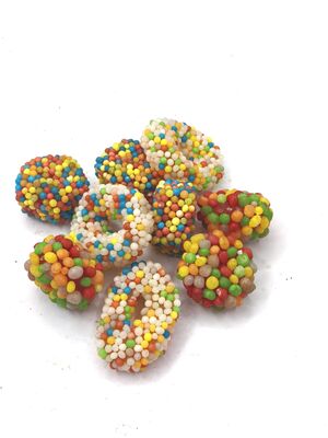 Kleurrijk assortiment gummies met meerdere fruitsmaken - Zachte en taaie sojabonensnacks
