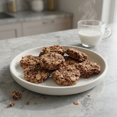 Donkere chocolade haverclusters met veel vezels zonder schuldgevoelens - Draagbare knapperige snacks van sojabonen
