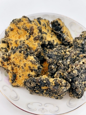 Zwarte goud Guoba Gezouten eigeel En varkensvlees Floss Aroma Rijst Cracker Mix Knusperig Rijst Gebakken Rijstkorst