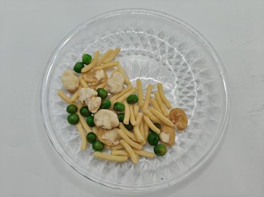 gezouten garnalen en bonensnips snack