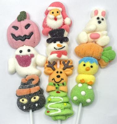 Schattige Marshmallow Figuren op Stokjes