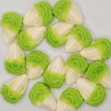 Grappig gevormde kauwgommen Kleurrijke plakjes en creatieve vormen