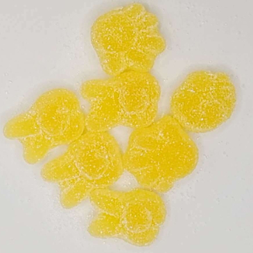 Gemengde kleur Fun Fruit-geïnfundeerde gummy snoepjes met suikercoating