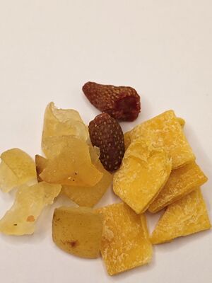 Gedroogde aardbeien mango Honing Pomelo Trio Mix Zoete kauwige gegarandeerde fruit snack