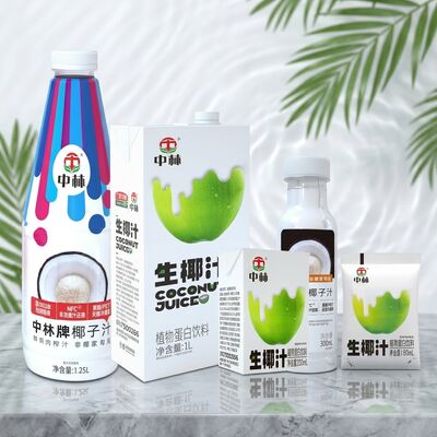 Natuurlijke kokossapdrank zonder kunstmatige toevoegingen in flexibele verpakkingen - HACCP/BRC/KOSHER/HALAL gecertificeerd