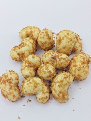 Premium hele cashews met kokoscoat overtrokken cashewsnack met dubbele laag smaak explosie en exportkwaliteit