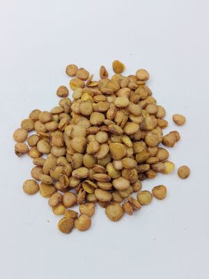 Buffalo-bedekte edamame snacks met een gedurfde Buffalo smaak, knapperige Edamame met schel en veel plantaardig eiwit