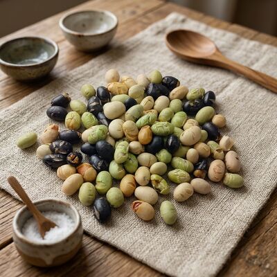 Triple Bean Blend Soja Bean Snacks - licht gezouten, oliearme geroosterde gemengde sojabone snacks