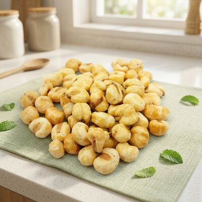 Gezouten gebakken maïs snacks met natuurlijke maïs smaak, schelpvrij en licht en veelzijdig voor alle gelegenheden