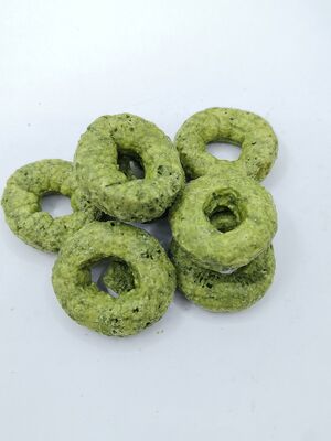Matcha Crispy Rings - Verfrissende Matcha & Grain Fusion, lichte knapperige ringvormige snack, schuldvrij veelzijdig voor alle gelegenheden