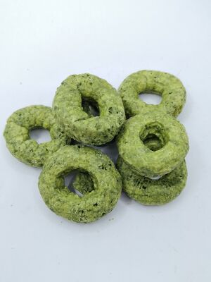 Matcha Crispy Rings - Verfrissende Matcha & Grain Fusion, lichte knapperige ringvormige snack, schuldvrij veelzijdig voor alle gelegenheden