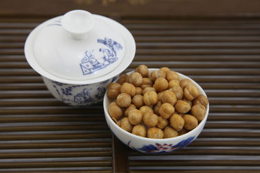 Met laag vetgehalte Wasabi Geroosterde Kekerssnack, Knapperige Gebakken Kekers Harde Textuur