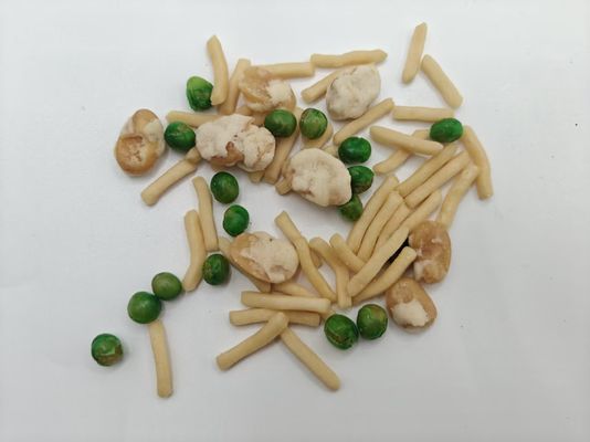 gezouten garnalen en bonensnips snack