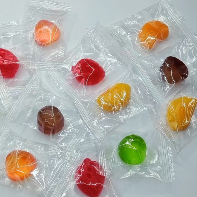 Kleurrijke individueel ingepakte gummy candies voor feestjes Evenementen Alledaagse plezier