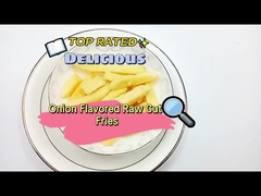 Rood gesneden friet met uien smaak